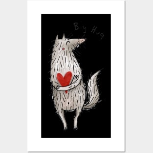 Big Hug - Little Wolf With A Big Heart  RBSTAYCAY Posters and Art